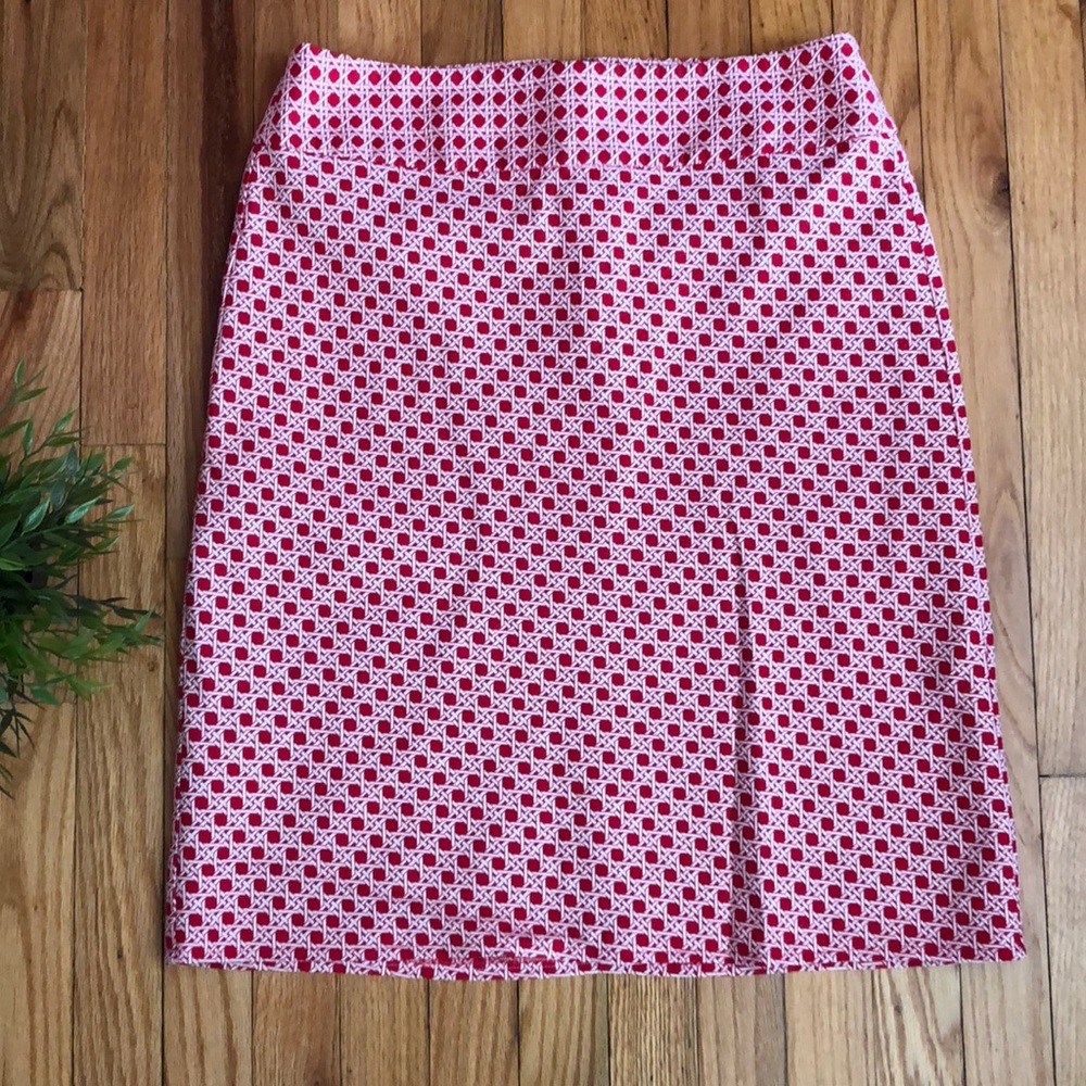 Red and white skirt